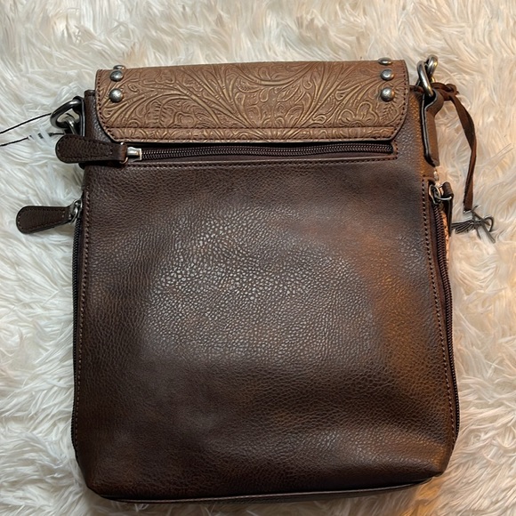 ⭐️M&F Western Angel Ranch Python Messenger Bag Brown - Picture 12 of 16
